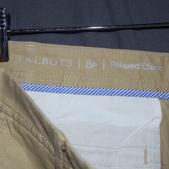 Talbots Relaxed Chino Pants Women's Size 8P Petite Khaki Beige Casual - Picture 5 of 5